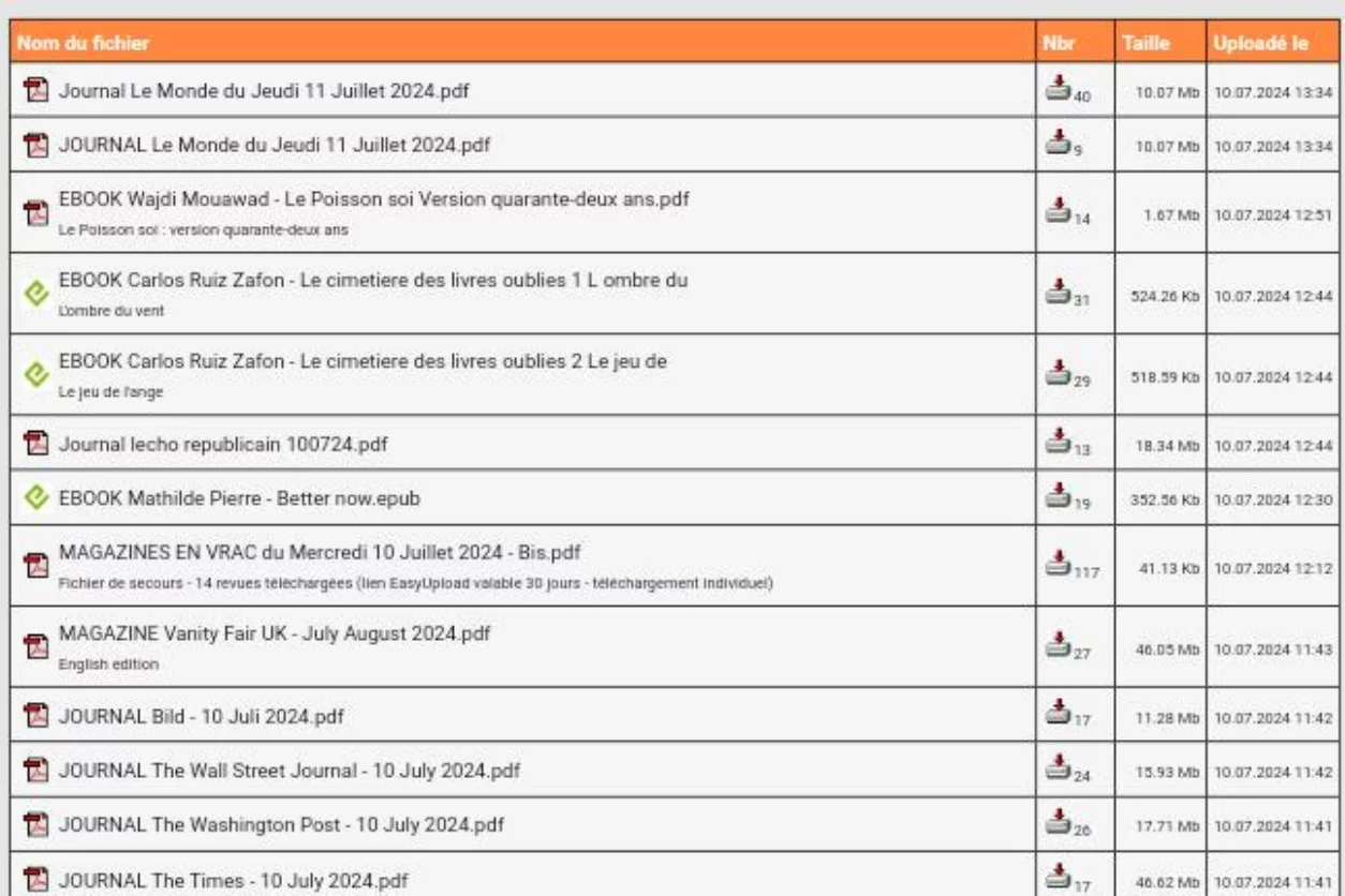 Aperçu des livres et ebooks disponibles et téléchargeables sur fourtoutici.click