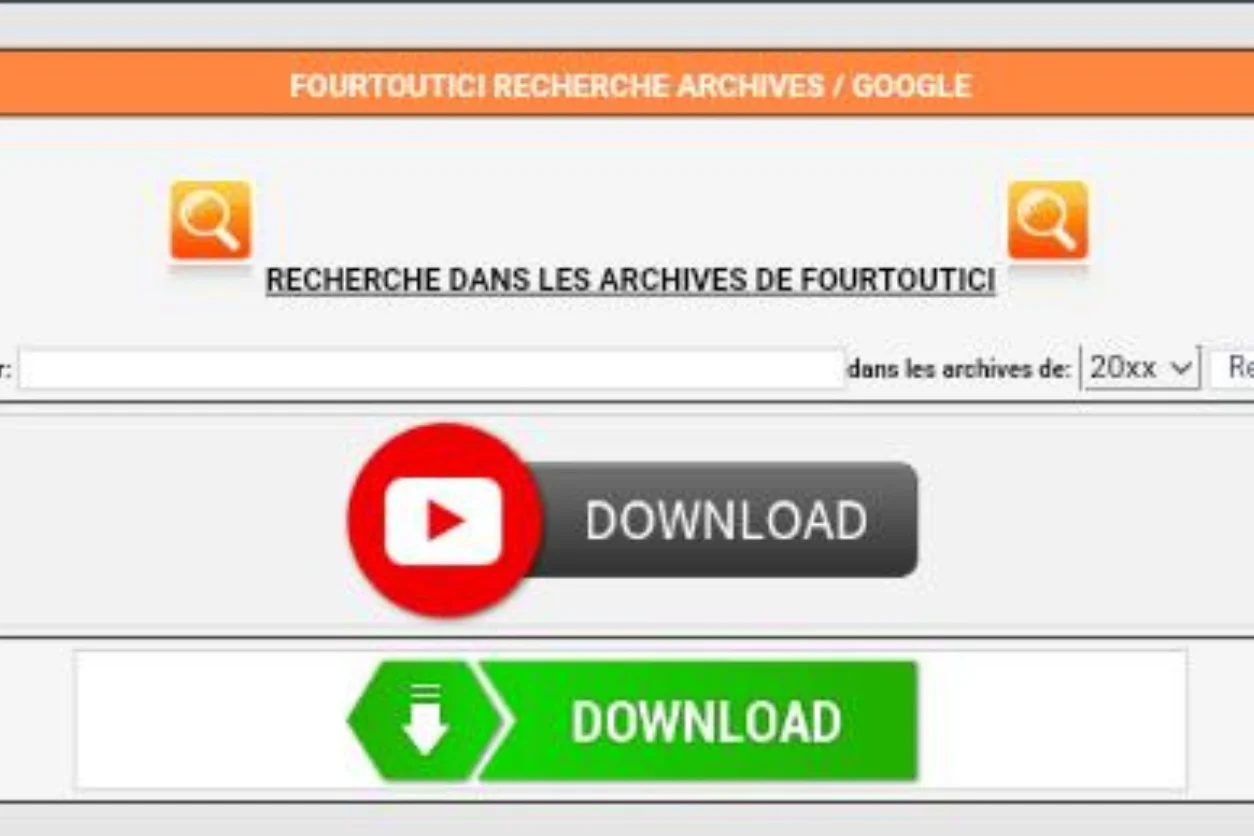 Barre de recherche de Fourtoutici 