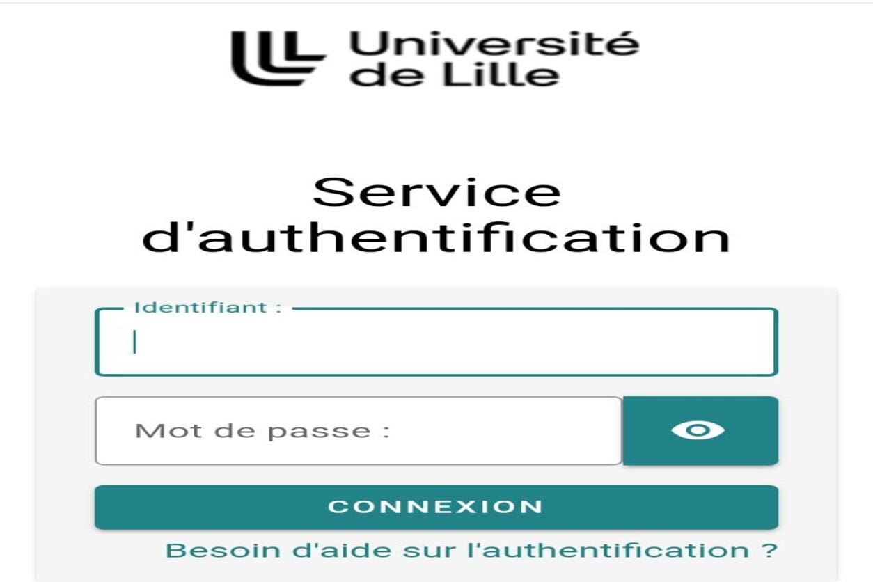 Page de connexion ent Lille