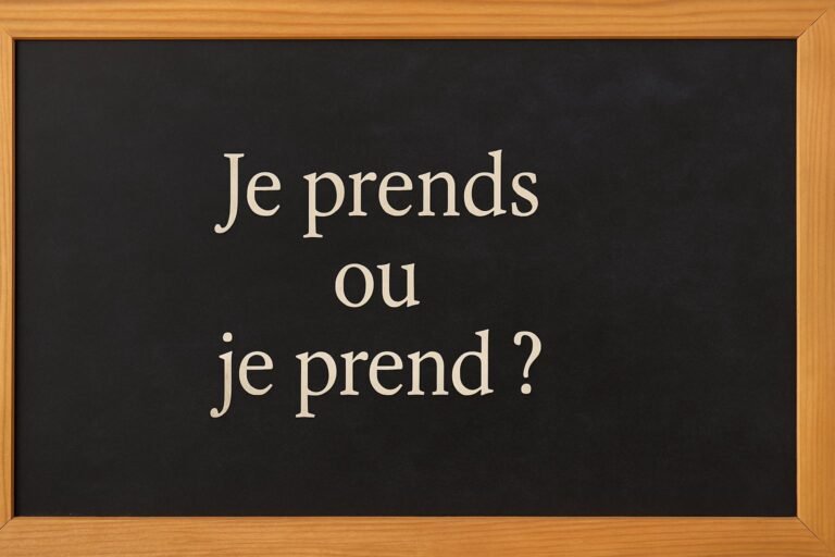 Je prends ou je prend : La bonne orthographe